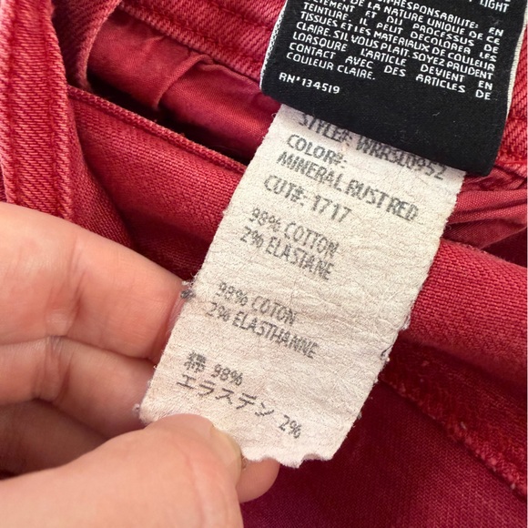 Anthropologie 3 x 1 NYC Washed Red Overall Jeans Womens XS - Picture 9 of 11